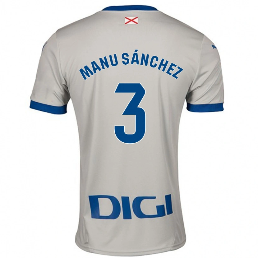 Danxen Kid Manu Sánchez #3 Light Gray Away Jersey 2024/25 T-Shirt