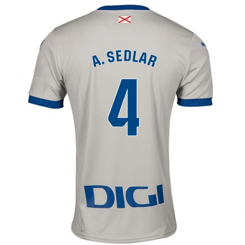 Danxen Kid Aleksandar Sedlar #4 Light Gray Away Jersey 2024/25 T-Shirt