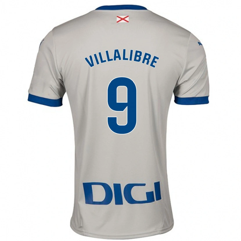 Danxen Kid Asier Villalibre #9 Light Gray Away Jersey 2024/25 T-Shirt