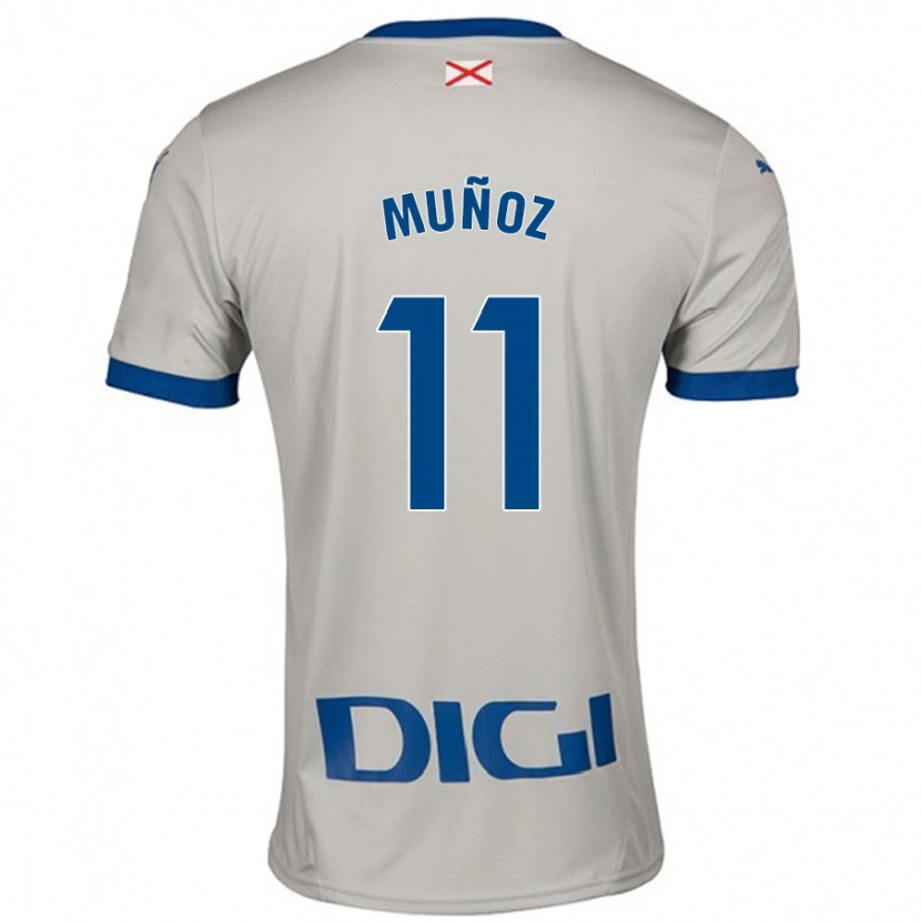 Danxen Kid Egoitz Muñoz #11 Light Gray Away Jersey 2024/25 T-Shirt