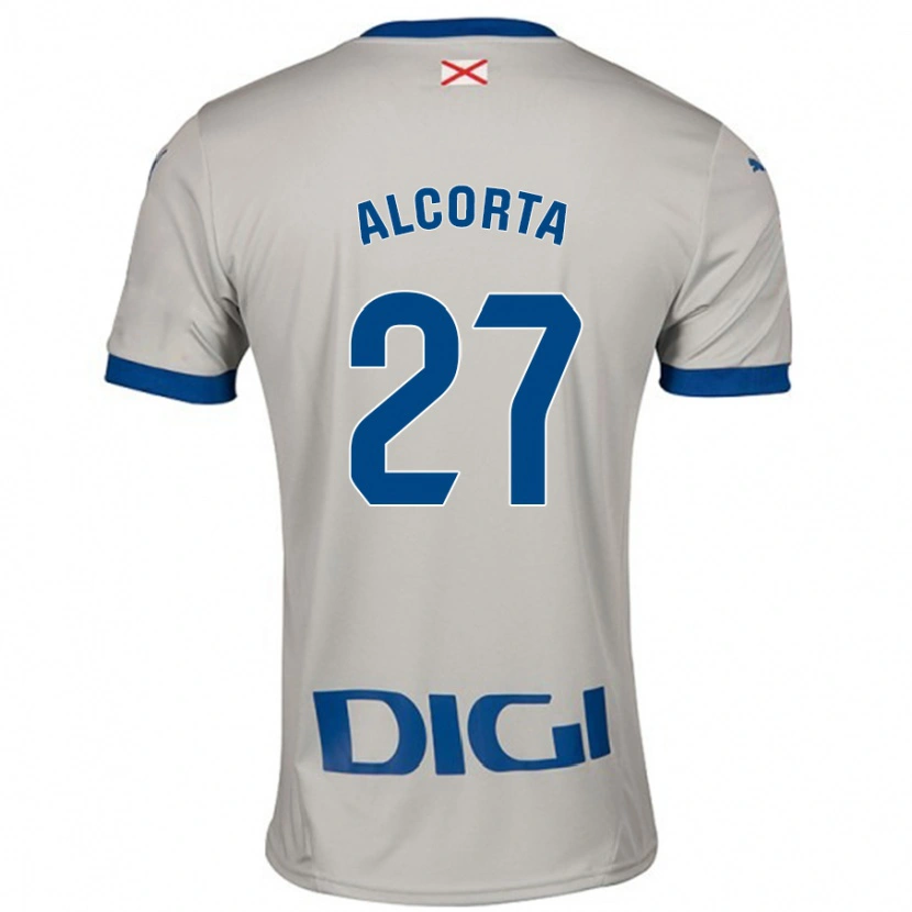 Danxen Kid Alaitz Alcorta #27 Light Gray Away Jersey 2024/25 T-Shirt