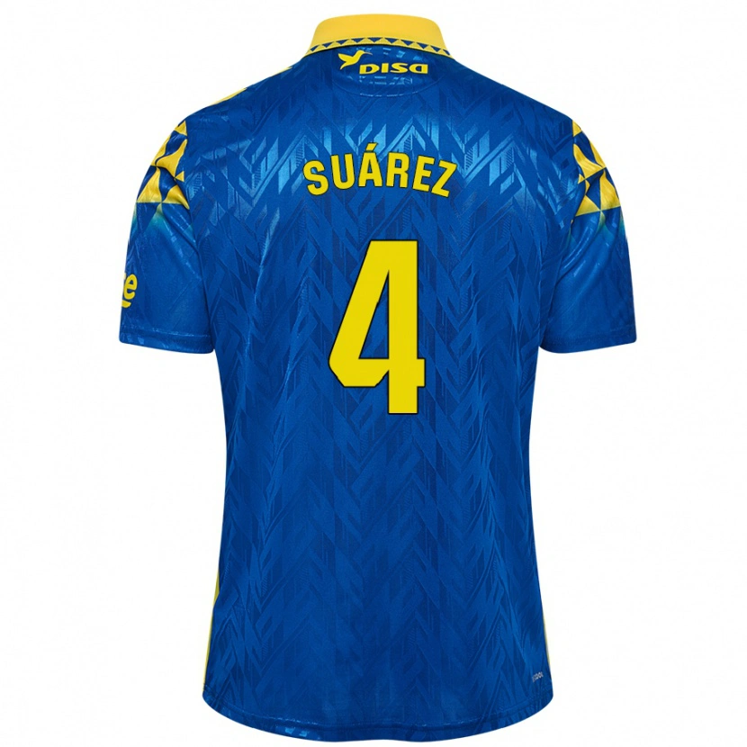 Danxen Kid Alex Suárez #4 Blue Yellow Away Jersey 2024/25 T-Shirt