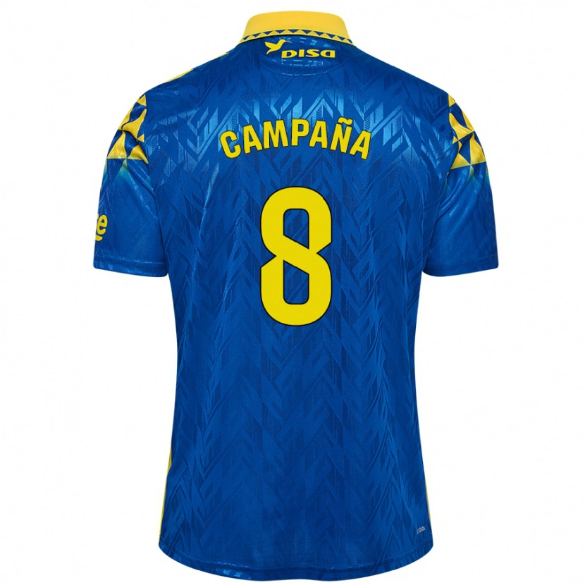 Danxen Kid José Campaña #8 Blue Yellow Away Jersey 2024/25 T-Shirt