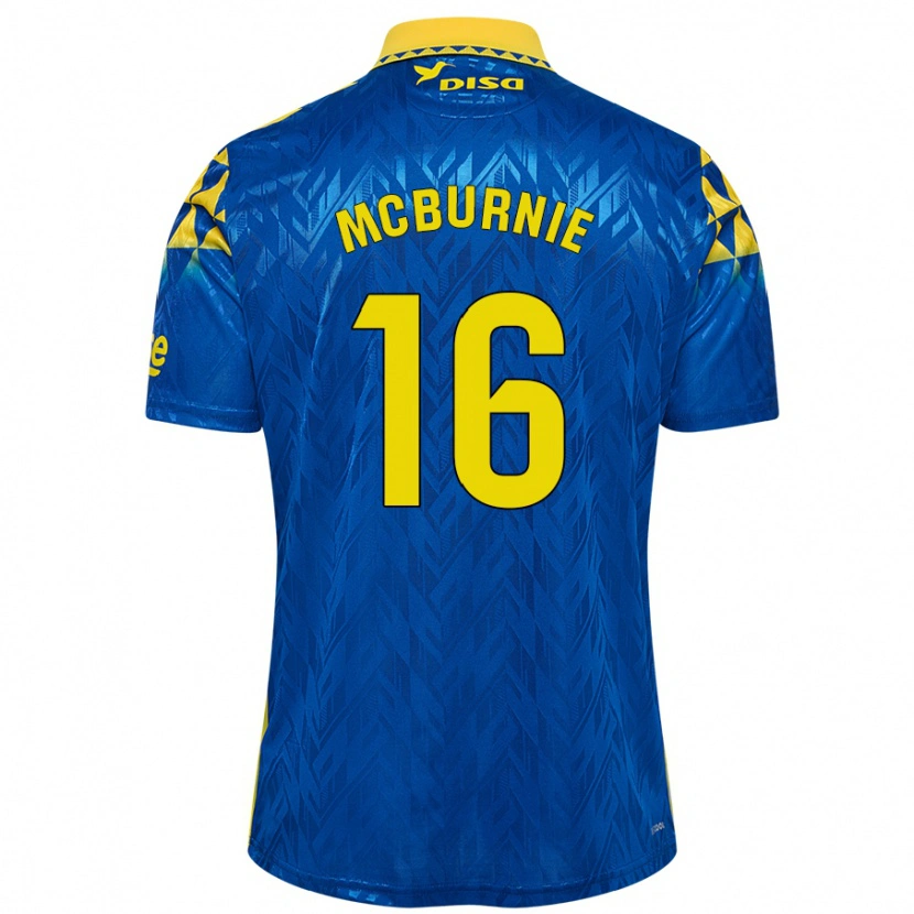 Danxen Kid Oli Mcburnie #16 Blue Yellow Away Jersey 2024/25 T-Shirt