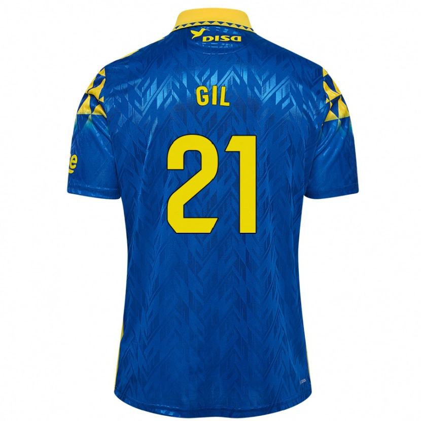 Danxen Kid Iván Gil #21 Blue Yellow Away Jersey 2024/25 T-Shirt