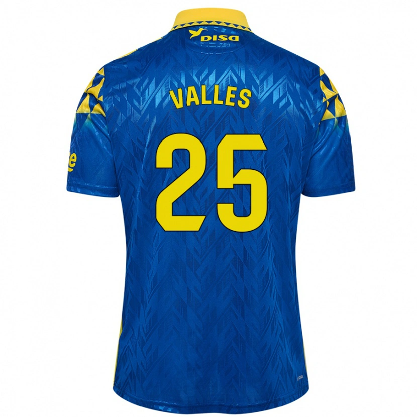 Danxen Kid Álvaro Valles #25 Blue Yellow Away Jersey 2024/25 T-Shirt