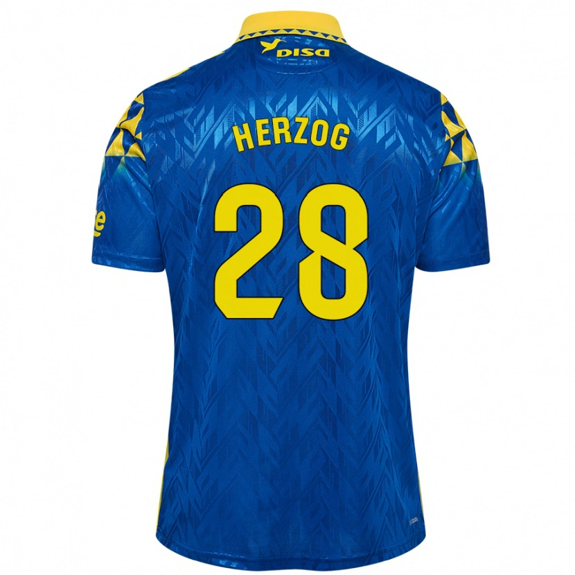 Danxen Kid Juanma Herzog #28 Blue Yellow Away Jersey 2024/25 T-Shirt