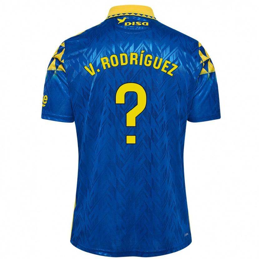 Danxen Kid Carlos Vicente Rodríguez #0 Blue Yellow Away Jersey 2024/25 T-Shirt