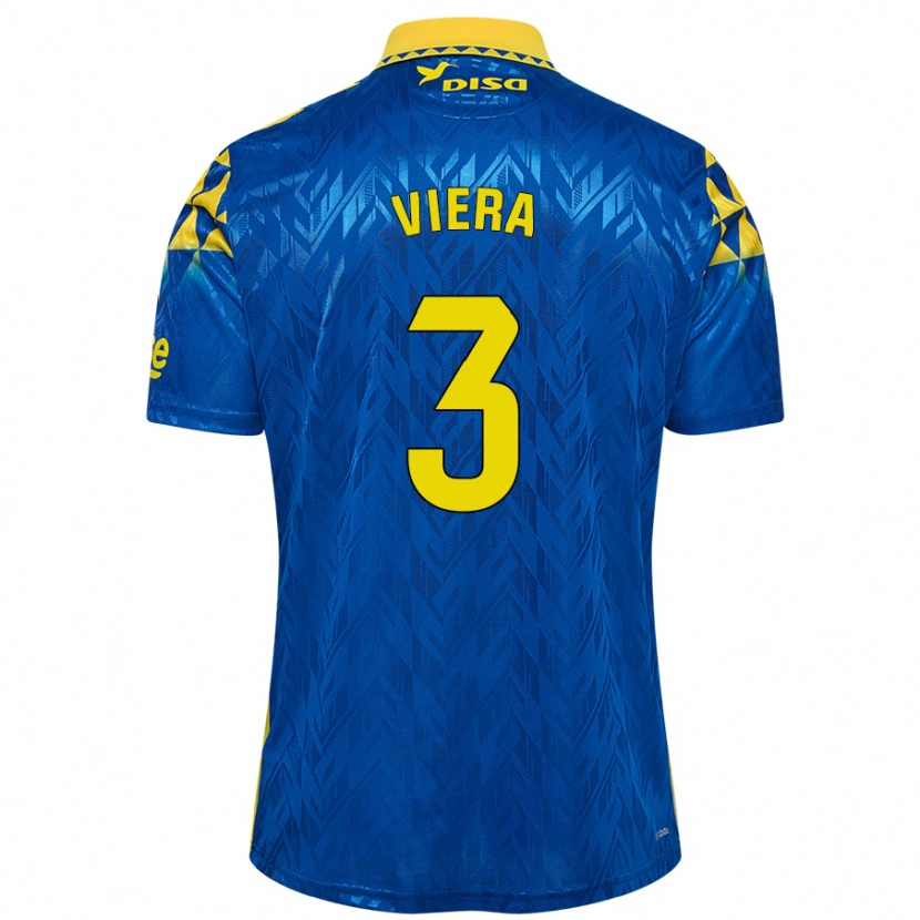 Danxen Kid Óliver Viera #3 Blue Yellow Away Jersey 2024/25 T-Shirt