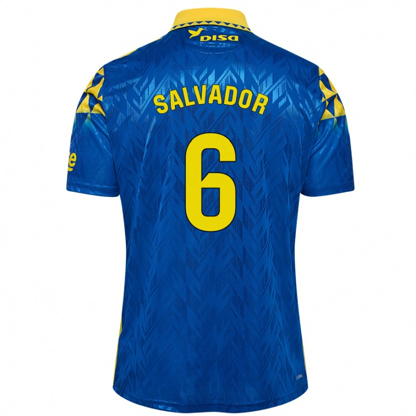 Danxen Kid Pol Salvador #6 Blue Yellow Away Jersey 2024/25 T-Shirt