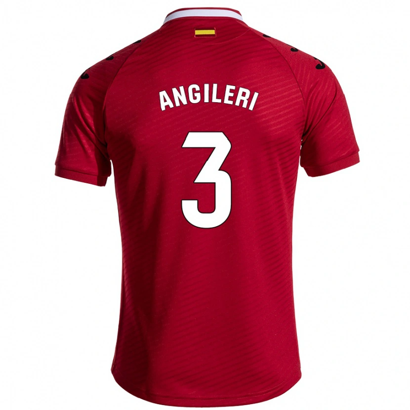 Danxen Kid Fabrizio Angileri #3 Dark Red Away Jersey 2024/25 T-Shirt