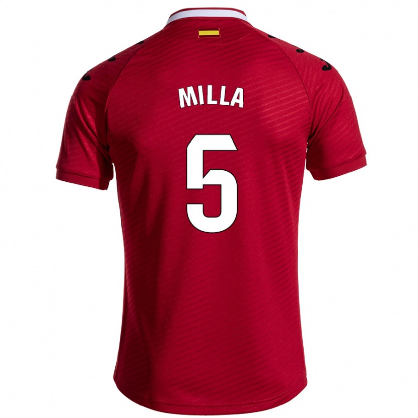 Danxen Kid Luis Milla #5 Dark Red Away Jersey 2024/25 T-Shirt