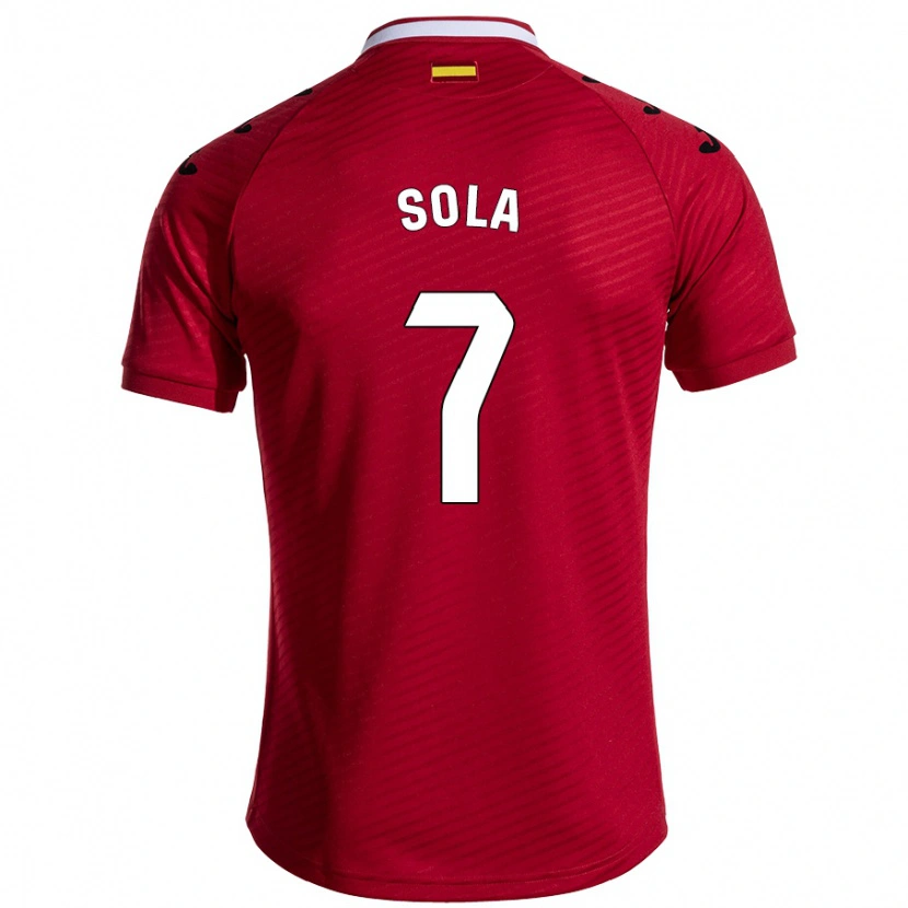 Danxen Kid Álex Sola #7 Dark Red Away Jersey 2024/25 T-Shirt