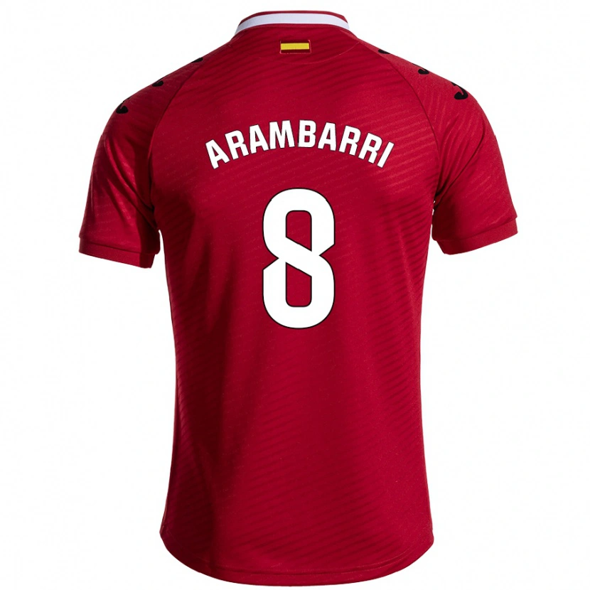 Danxen Kid Mauro Arambarri #8 Dark Red Away Jersey 2024/25 T-Shirt