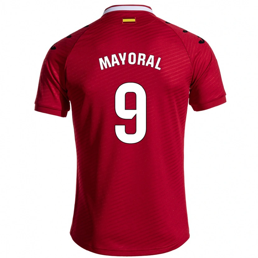 Danxen Kid Borja Mayoral #9 Dark Red Away Jersey 2024/25 T-Shirt