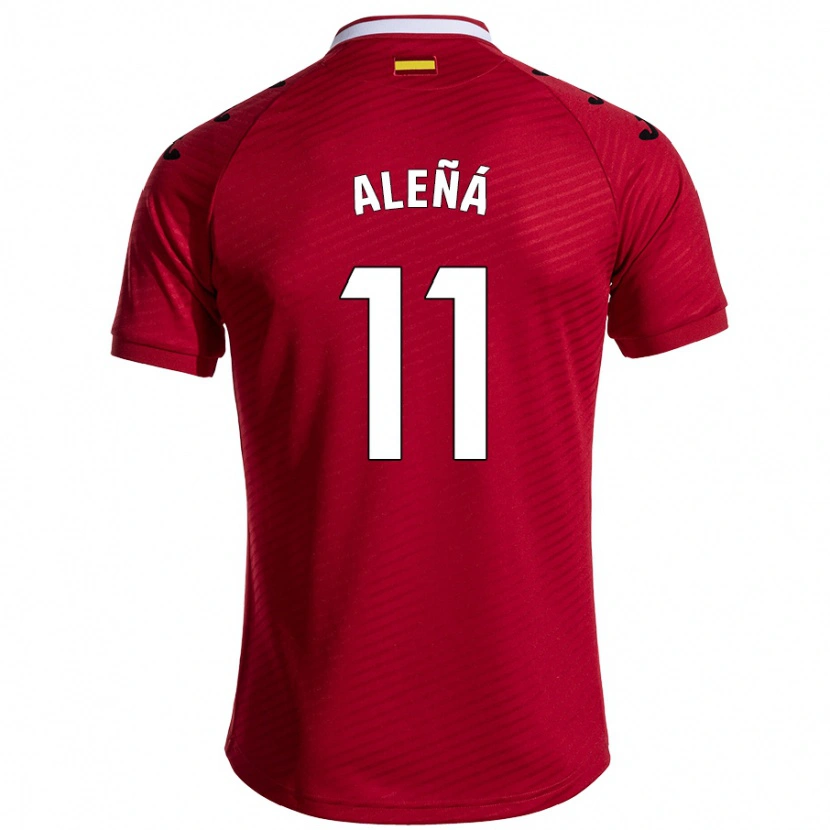 Danxen Kid Carles Aleñá #11 Dark Red Away Jersey 2024/25 T-Shirt