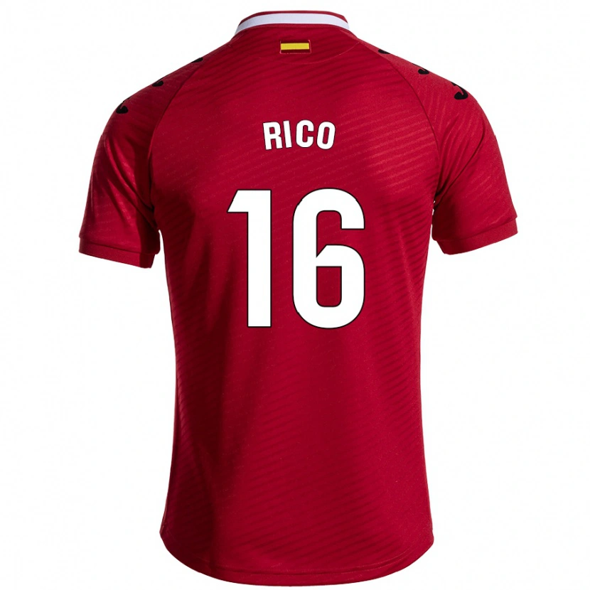 Danxen Kid Diego Rico #16 Dark Red Away Jersey 2024/25 T-Shirt