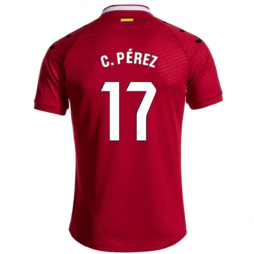 Danxen Kid Carles Pérez #17 Dark Red Away Jersey 2024/25 T-Shirt