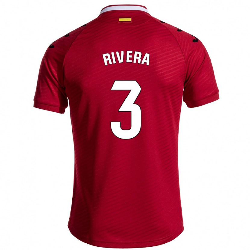 Danxen Kid Gorka Rivera #3 Dark Red Away Jersey 2024/25 T-Shirt