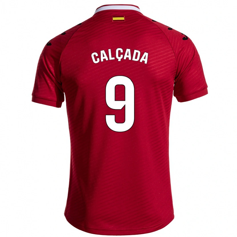 Danxen Kid Gonzalo Calçada #9 Dark Red Away Jersey 2024/25 T-Shirt