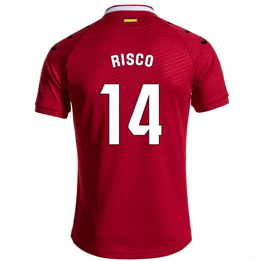 Danxen Kid Alberto Risco #14 Dark Red Away Jersey 2024/25 T-Shirt