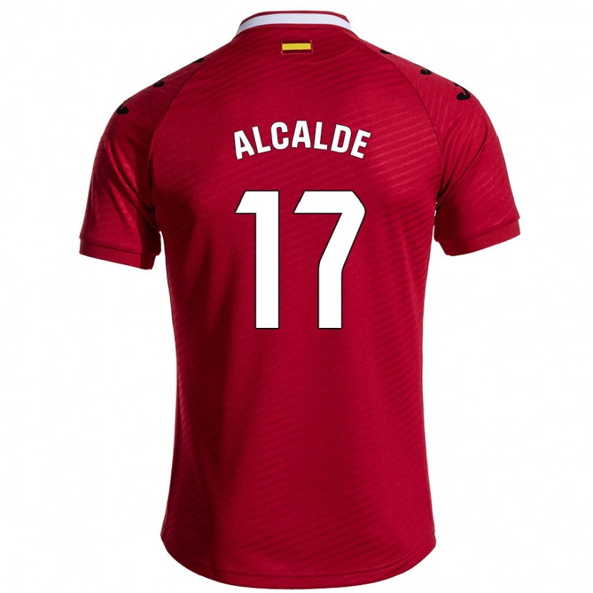 Danxen Kid Jacobo Alcalde #17 Dark Red Away Jersey 2024/25 T-Shirt