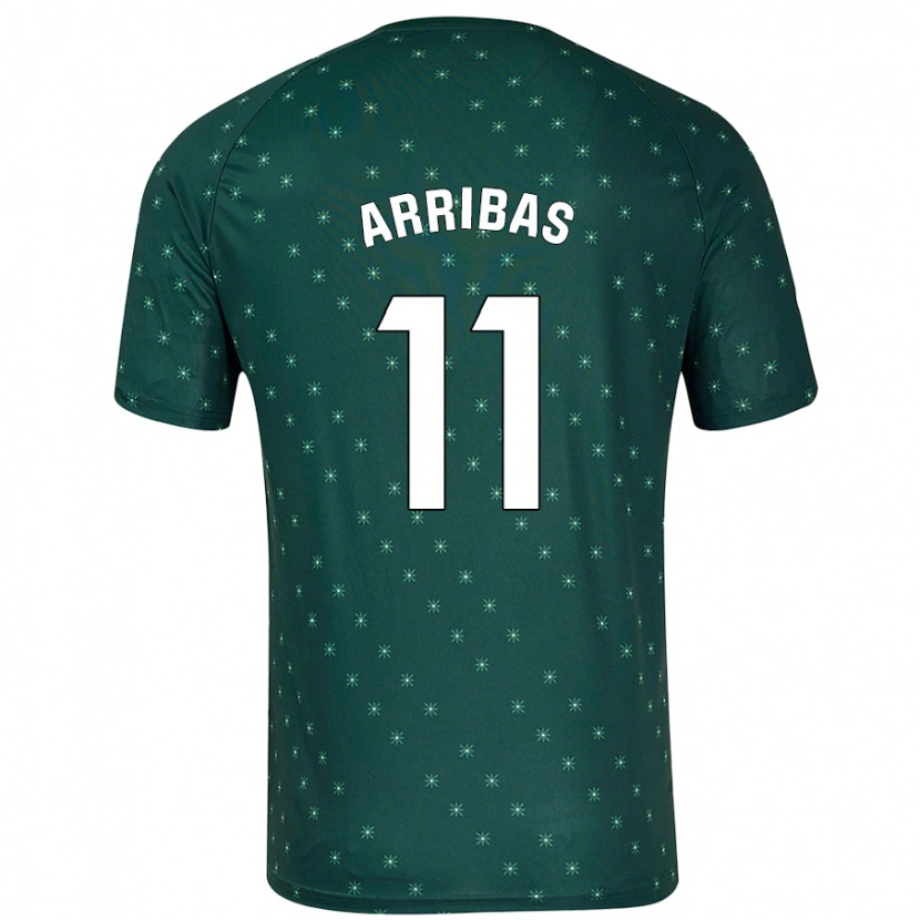 Danxen Kid Sergio Arribas #11 Dark Green Away Jersey 2024/25 T-Shirt