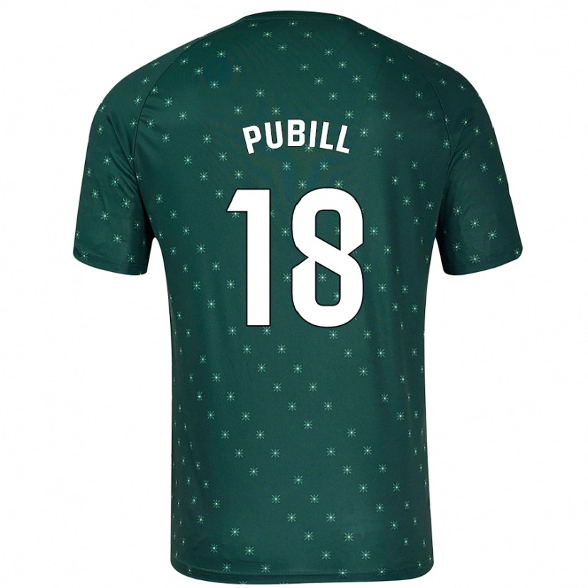 Danxen Kid Marc Pubill #18 Dark Green Away Jersey 2024/25 T-Shirt