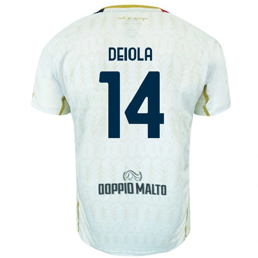 Danxen Kid Alessandro Deiola #14 White Away Jersey 2024/25 T-Shirt