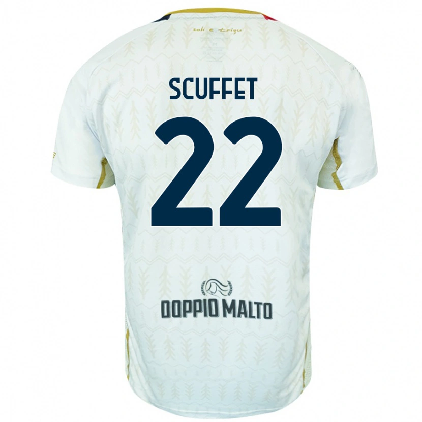 Danxen Kid Simone Scuffet #22 White Away Jersey 2024/25 T-Shirt