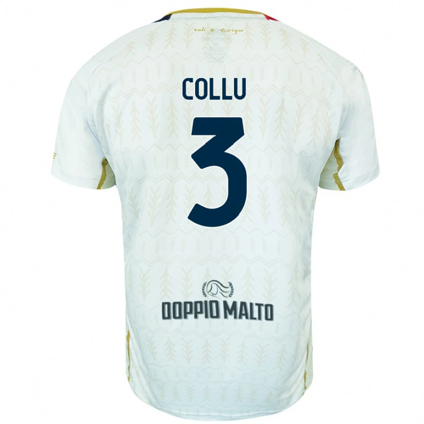 Danxen Kid Davide Collu #3 White Away Jersey 2024/25 T-Shirt