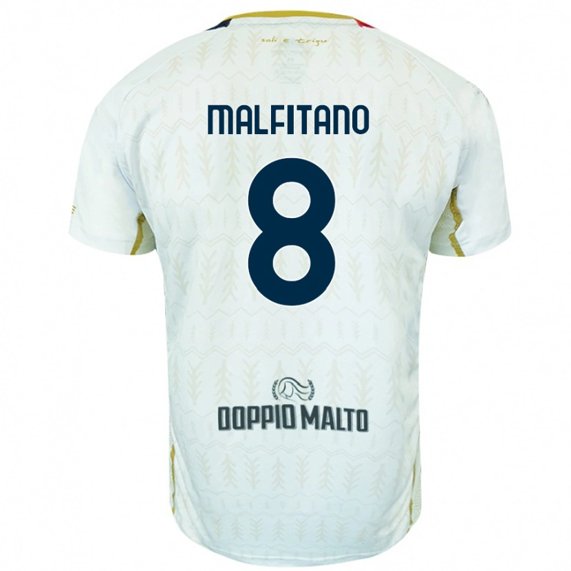 Danxen Kid Roberto Malfitano #8 White Away Jersey 2024/25 T-Shirt