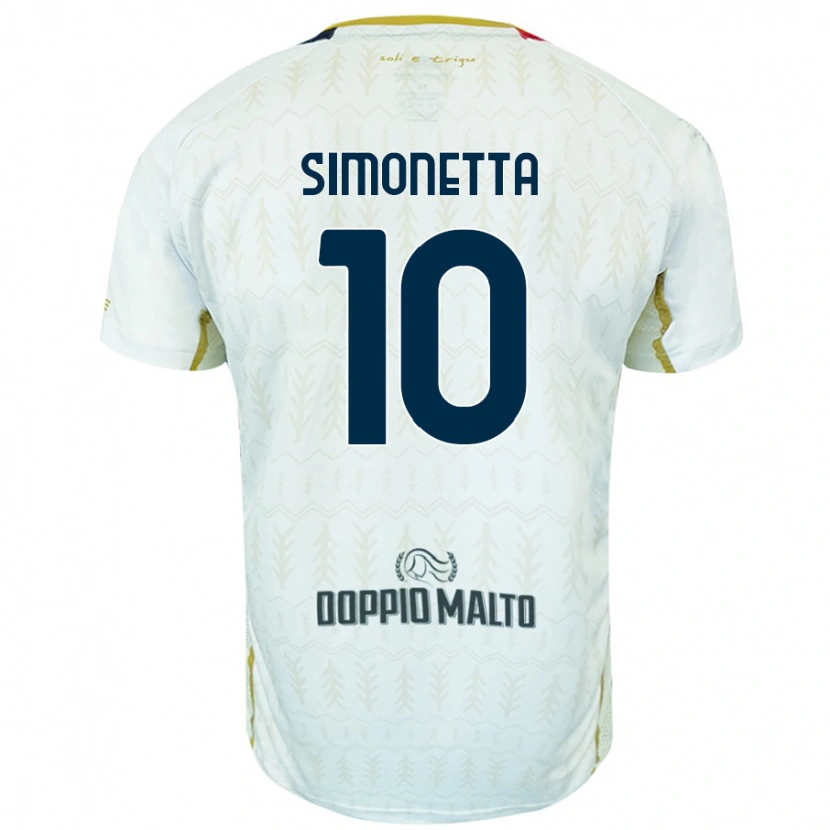 Danxen Kid Jacopo Simonetta #10 White Away Jersey 2024/25 T-Shirt