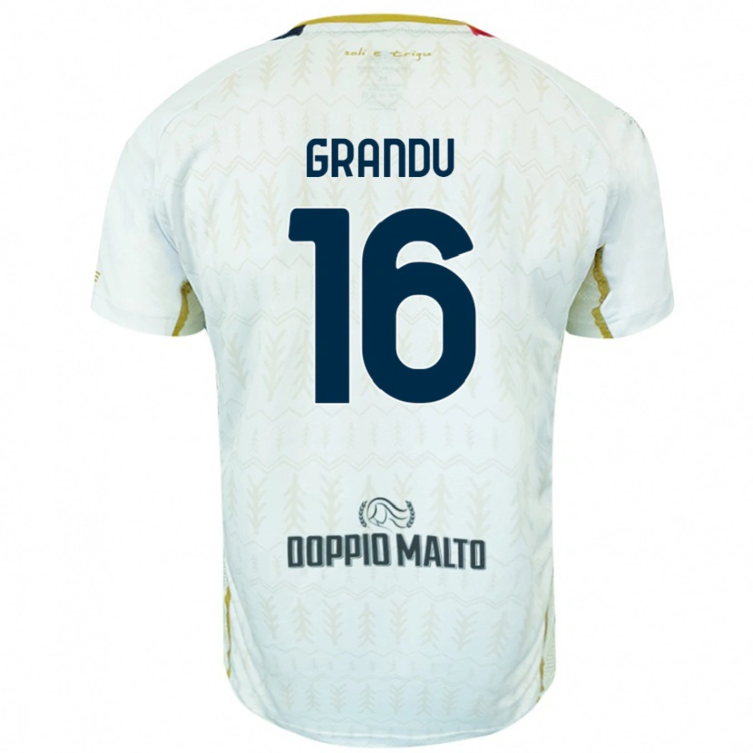 Danxen Kid Nicola Grandu #16 White Away Jersey 2024/25 T-Shirt