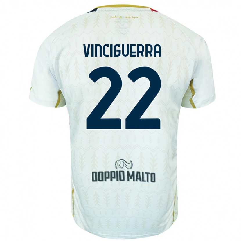 Danxen Kid Alessandro Vinciguerra #22 White Away Jersey 2024/25 T-Shirt