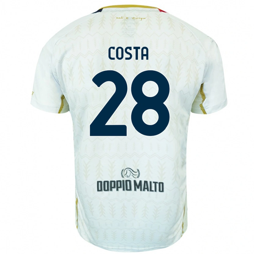 Danxen Kid Luca Costa #28 White Away Jersey 2024/25 T-Shirt