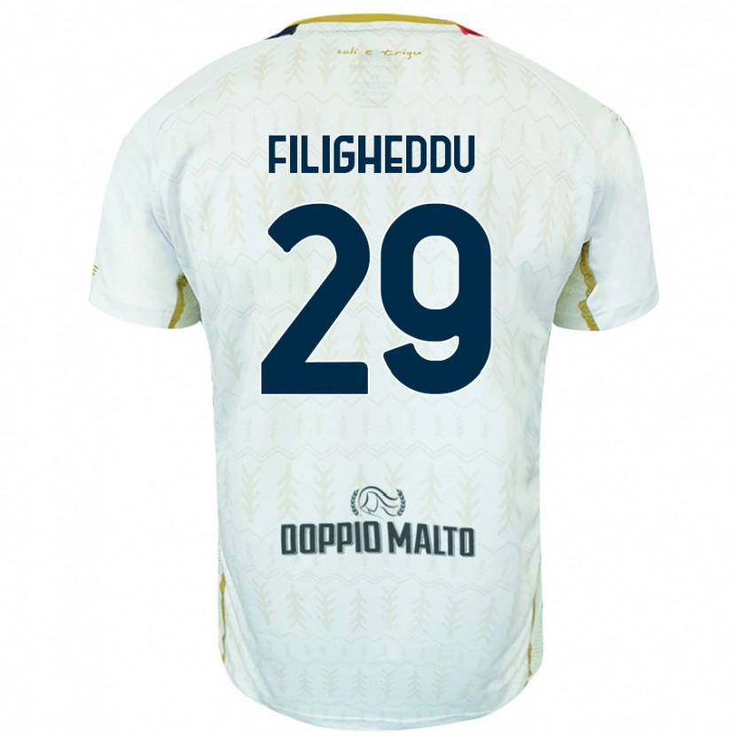 Danxen Kid Daniele Filigheddu #29 White Away Jersey 2024/25 T-Shirt