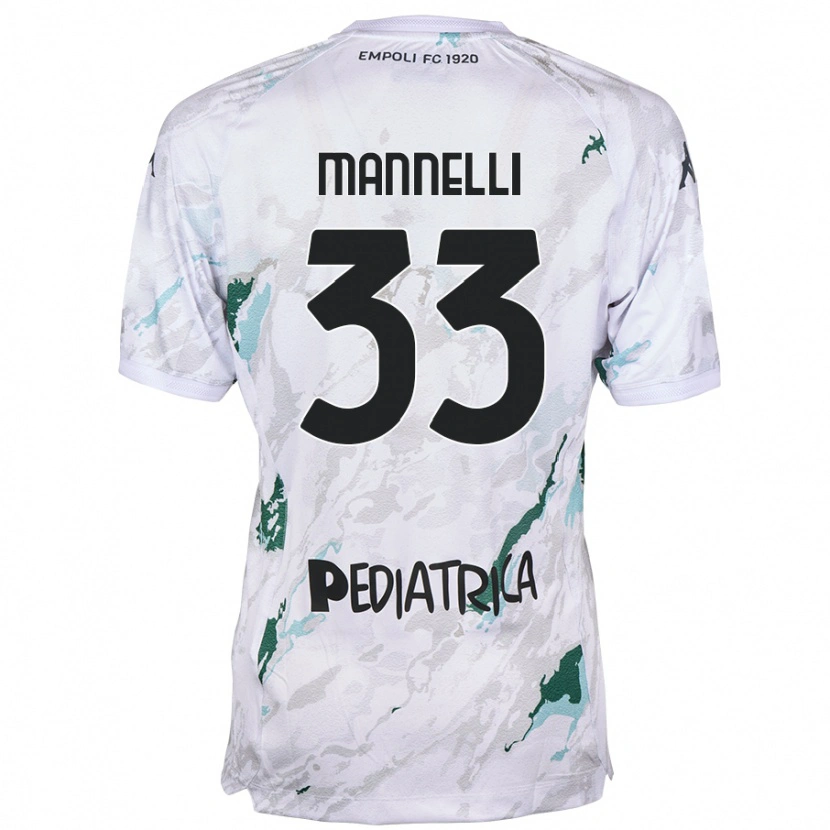 Danxen Kid Matteo Mannelli #33 Grey Away Jersey 2024/25 T-Shirt