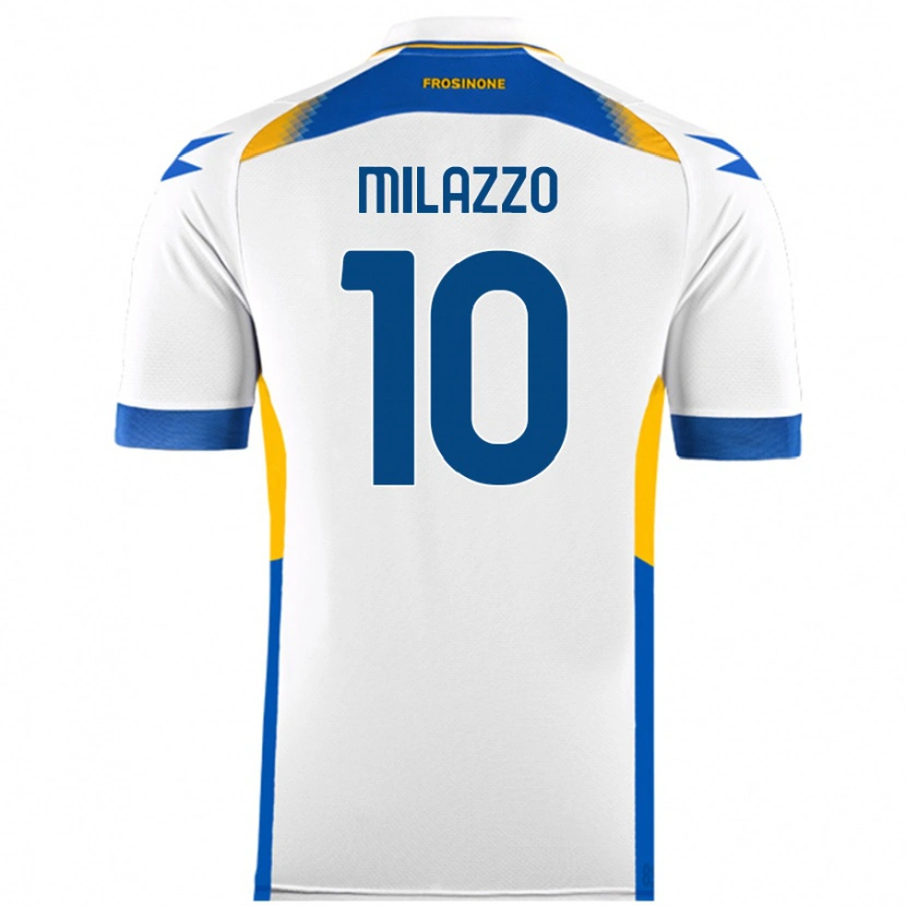 Danxen Kid Simone Milazzo #10 White Away Jersey 2024/25 T-Shirt