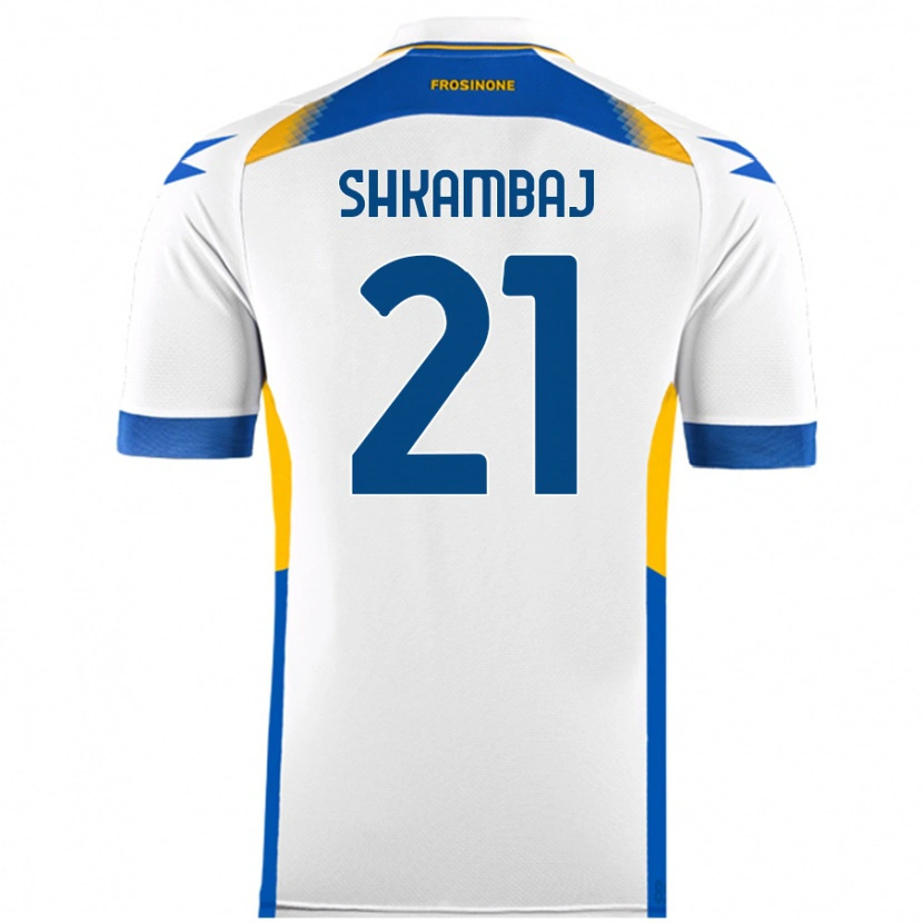 Danxen Kid Ardit Shkambaj #21 White Away Jersey 2024/25 T-Shirt