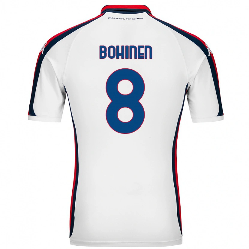 Danxen Kid Emil Bohinen #8 White Away Jersey 2024/25 T-Shirt