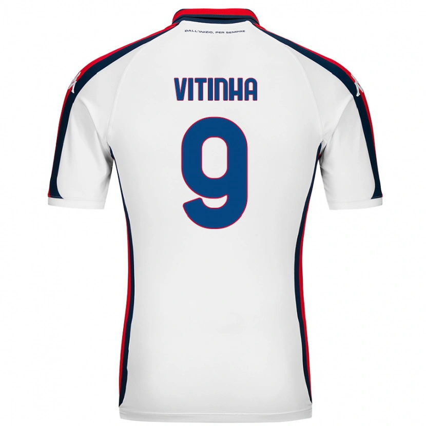 Danxen Kid Vitinha #9 White Away Jersey 2024/25 T-Shirt