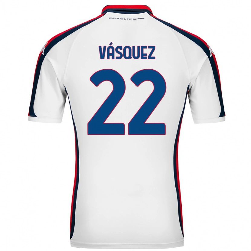 Danxen Kid Johan Vásquez #22 White Away Jersey 2024/25 T-Shirt