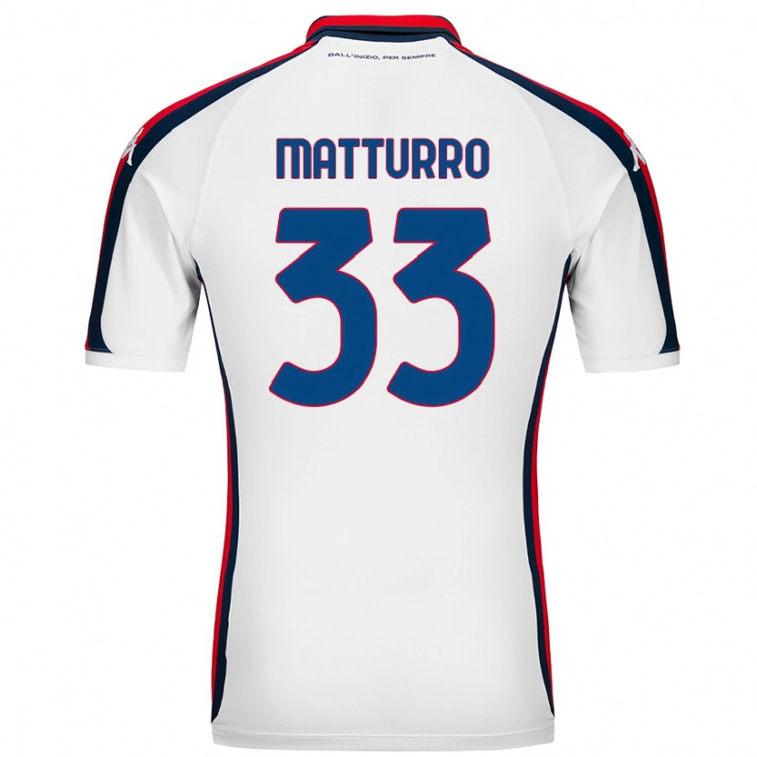 Danxen Kid Alan Matturro #33 White Away Jersey 2024/25 T-Shirt