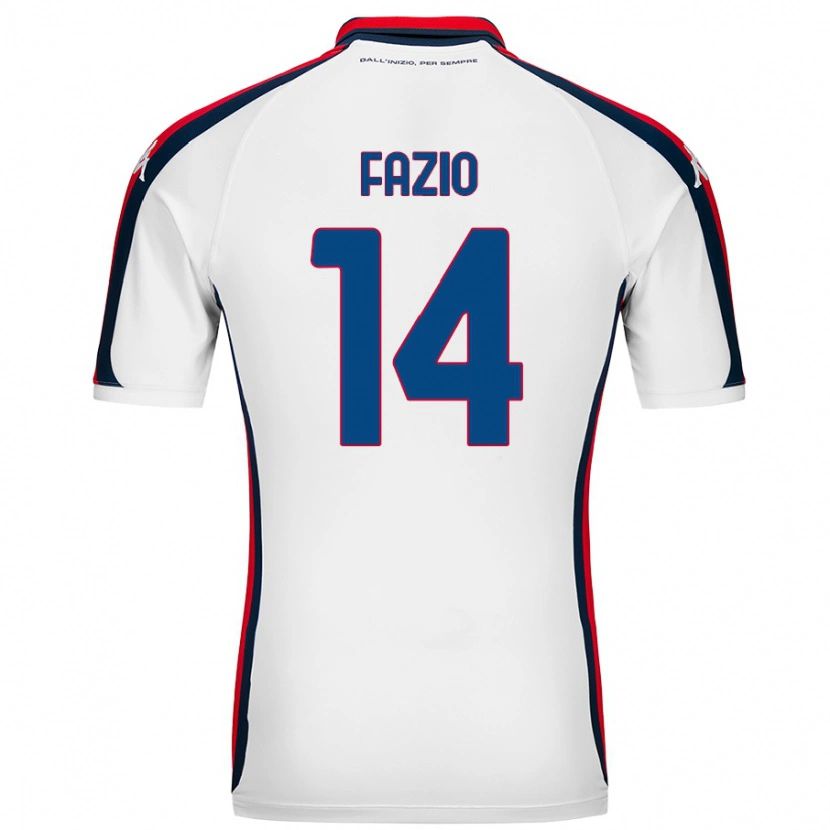 Danxen Kid Tommaso Fazio #14 White Away Jersey 2024/25 T-Shirt