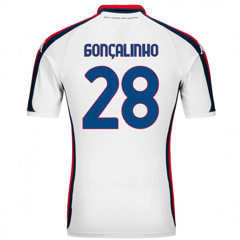 Danxen Kid João Gonçalinho #28 White Away Jersey 2024/25 T-Shirt