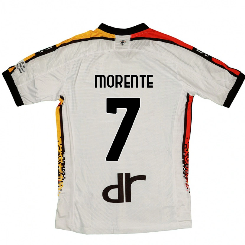 Danxen Kid Tete Morente #7 White Black Away Jersey 2024/25 T-Shirt