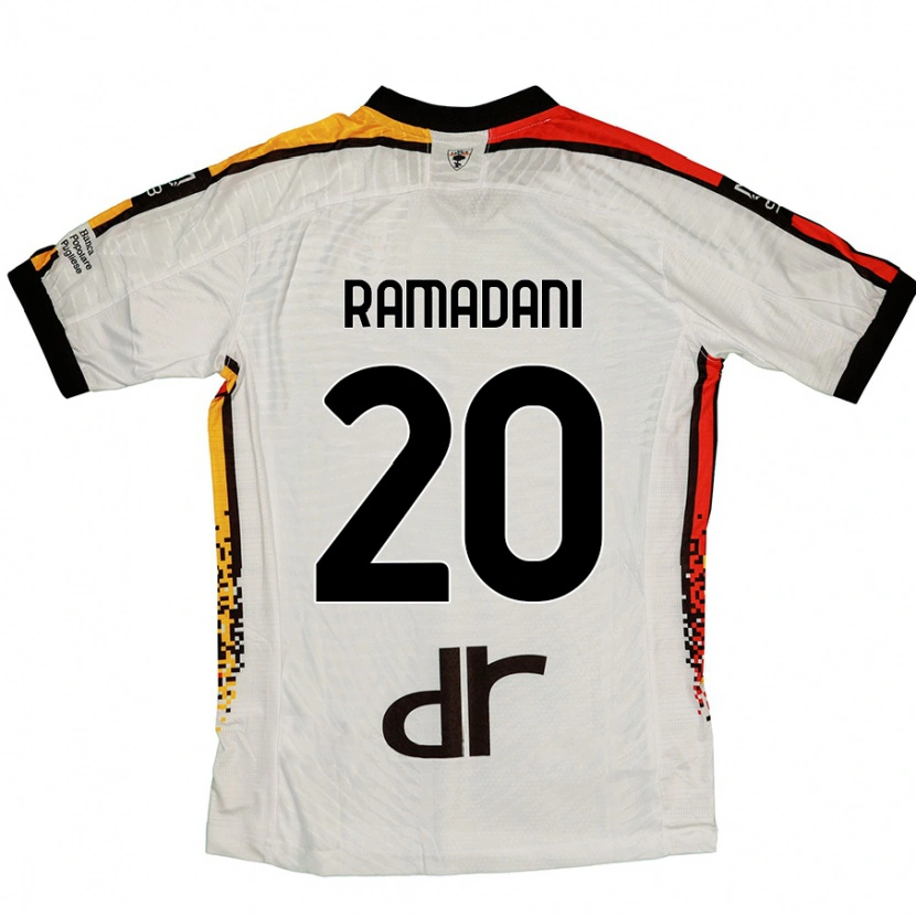 Danxen Kid Ylber Ramadani #20 White Black Away Jersey 2024/25 T-Shirt