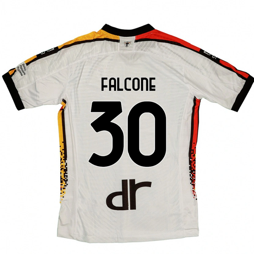 Danxen Kid Wladimiro Falcone #30 White Black Away Jersey 2024/25 T-Shirt