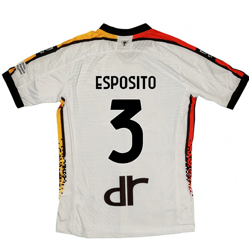 Danxen Kid Sebastian Esposito #3 White Black Away Jersey 2024/25 T-Shirt